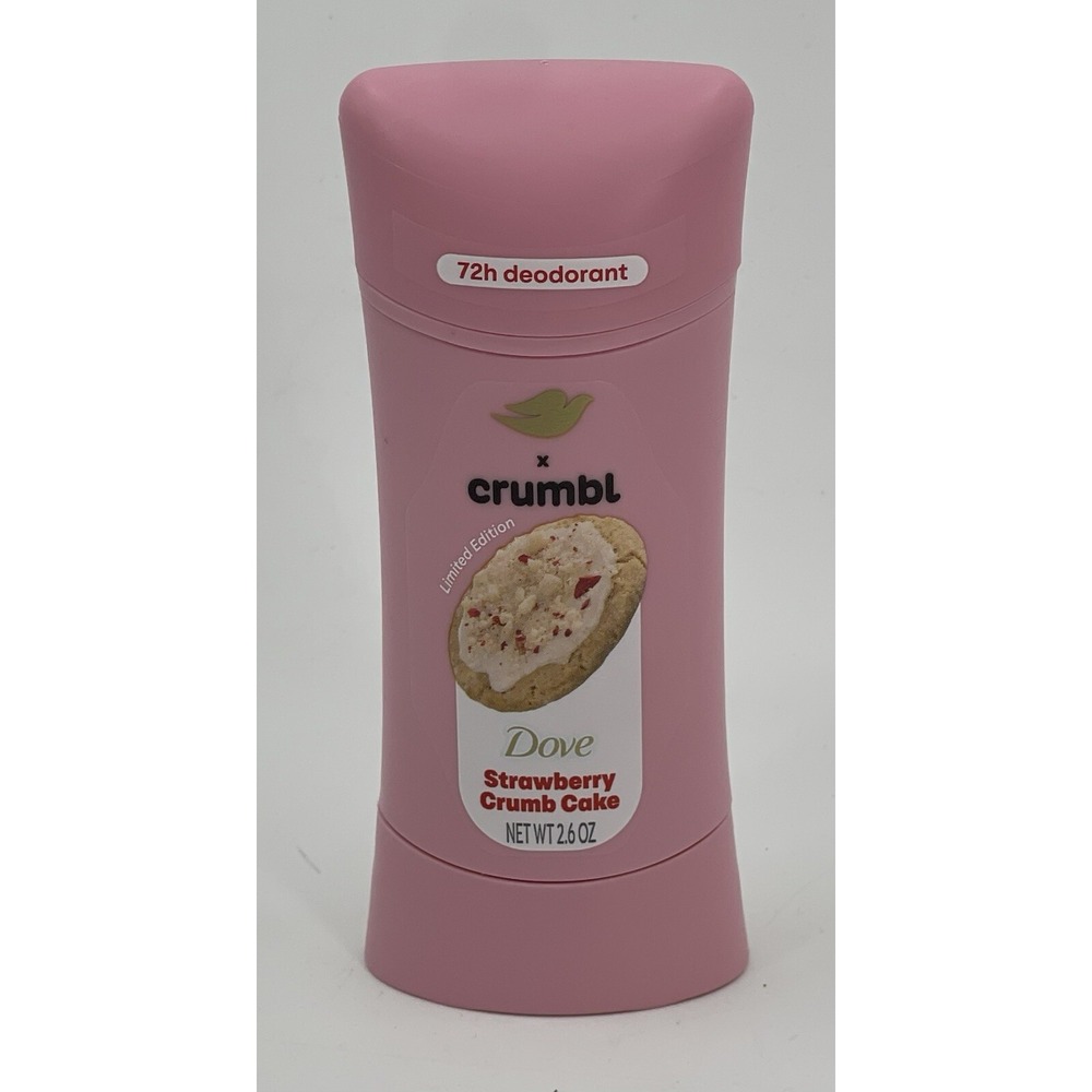 Dove X Crumbl Strawberry Crumb Cake Cookie Deodorant Stick 2.6 oz. New